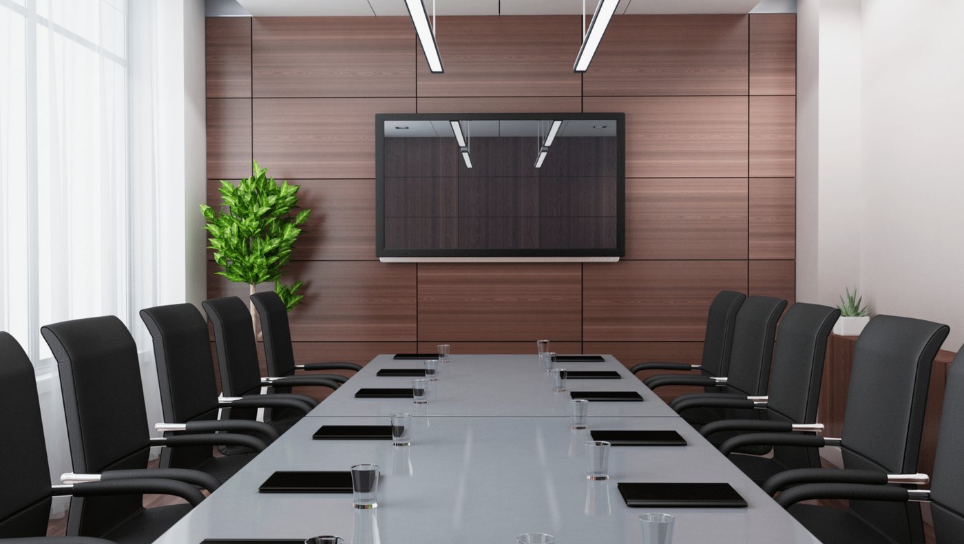 Conference room with modern equipment