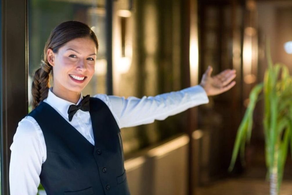 Hotel reception desk